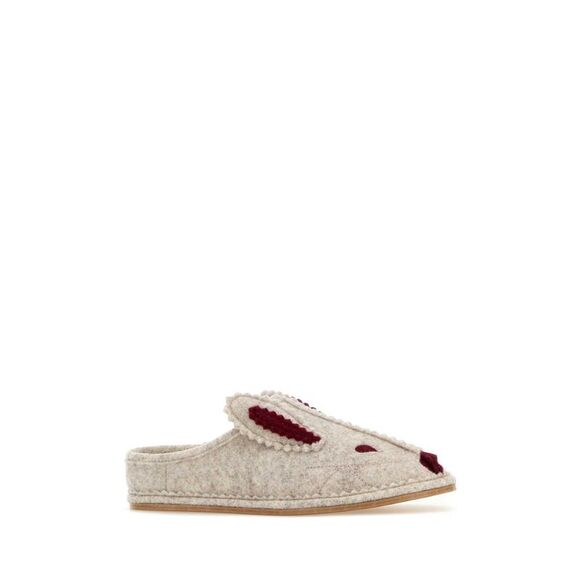 Bode Men Grey Fabric Rabbit Slippers